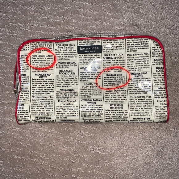 kate spade Handbags - Kate Spade newspaper makeup bag